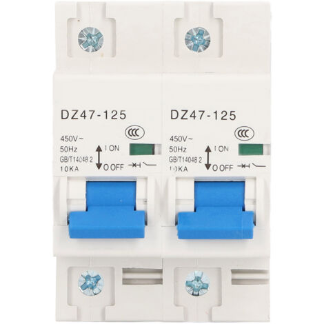 Interrupteur de Transfert Manuel Mini 450V AC pour Rail DIN, Disjoncteur Bi-Source 1P+1P 100A 10KA