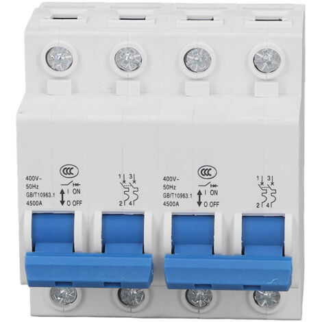 Interrupteur de Transfert Manuel pour Disjoncteur 400V AC 4500A, Commutateur Double Alimentation 63A pour Maison