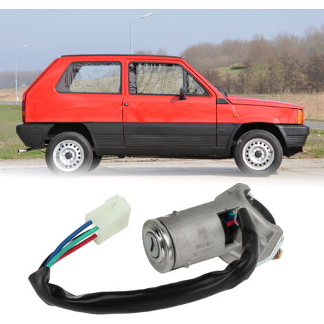 Interrupteur de verrouillage d'allumage 4479518 Interrupteur de barillet d'allumage de verrouillage de direction avec 2 clés de remplacement pour Fiat Panda Mk1 126 127 128 132