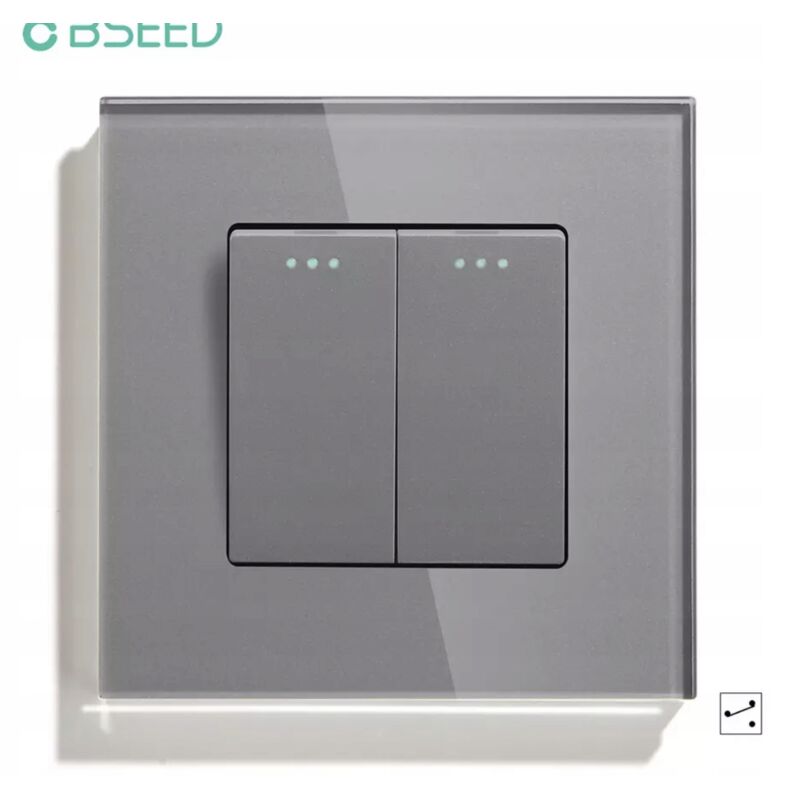 Interrupteur D'Éclairage À Clé Double Verre 2k