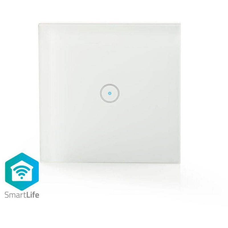 Nedis - Interupteur mural smartlife simple wifi 1000w WIFIWS10WT