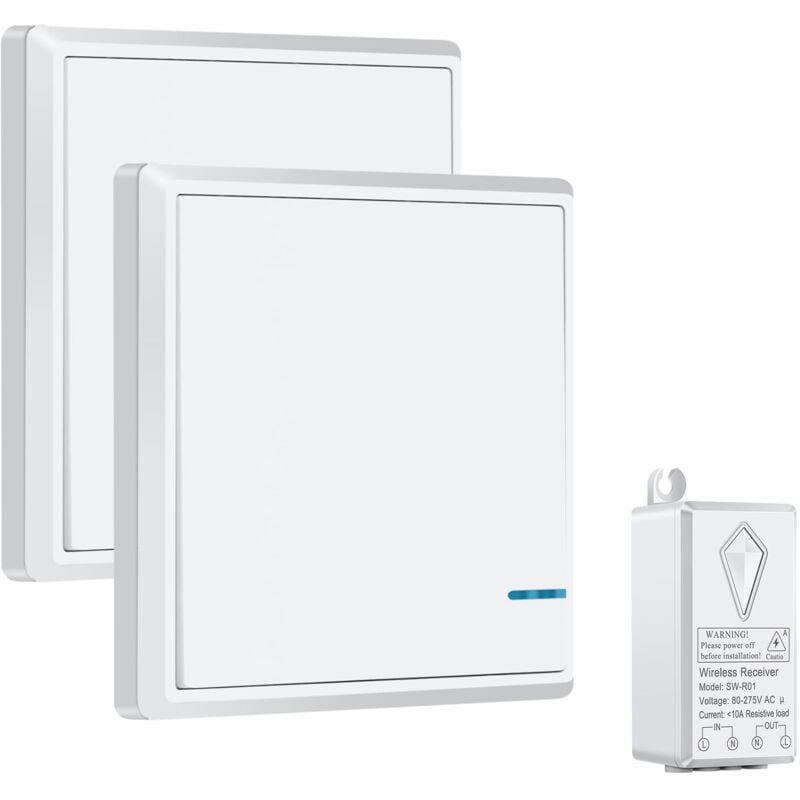 Beijiyi - Interrupteur D'éclairage Sans Fil avec Interrupteur de Commande à Distance avec Récepteur Interrupteur Sans Fil Sans Fil Étanche IP66