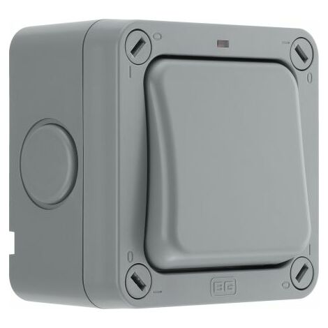 Interrupteur d'éclairage, série Storm IP66 Gris Storm ( Prix pour 1 )
