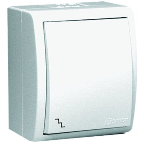 Interrupteur d'escalier hermétique Simon Aquarius IP54 avec rétroéclairage blanc AQW6L/11