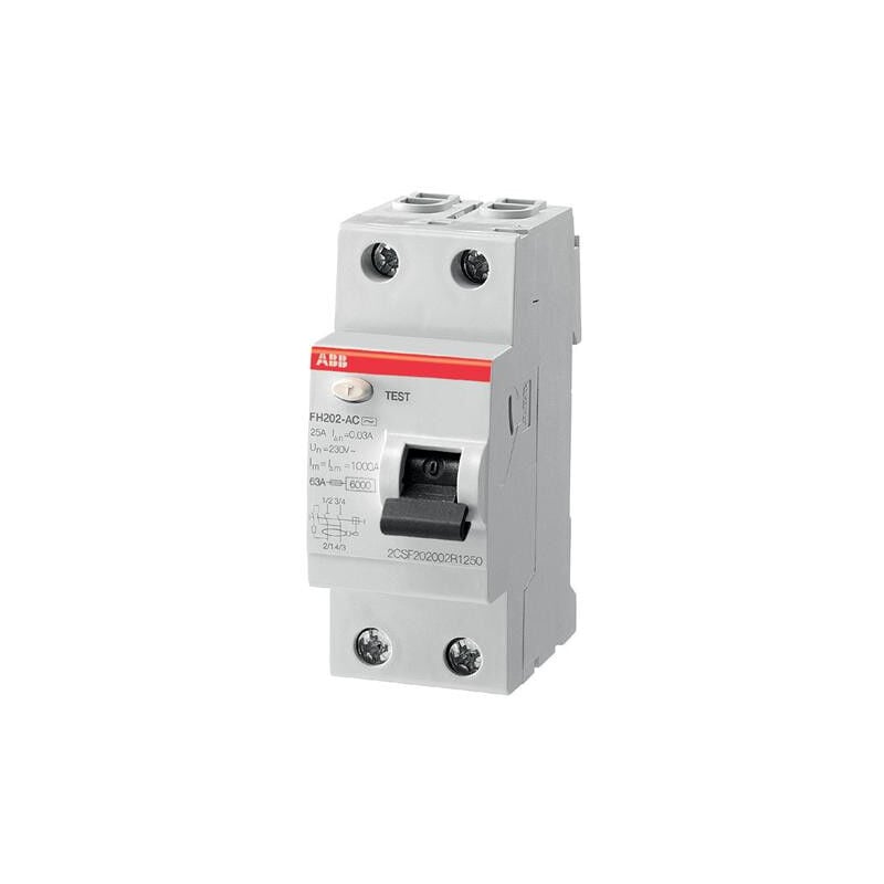 Interrupteur différentiel 25A 30mA Type Ac 2CSF202002R1250 ABB 443041