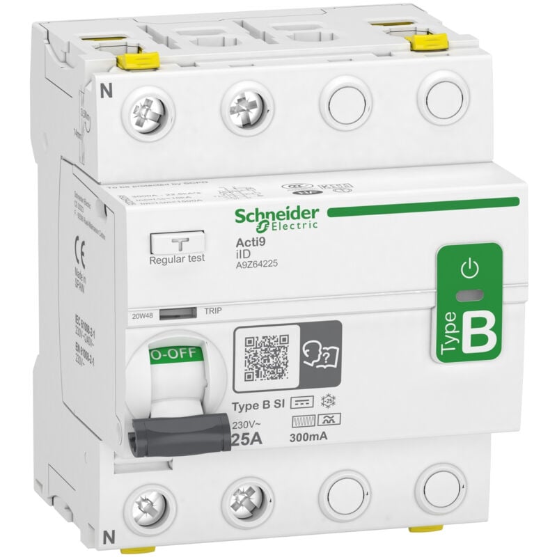 Schneider Electric - Acti9 iID interrupteur différentiel 2 Pôles 25A 300mA type b si 400V schneider A9Z64225