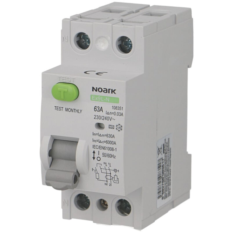 Interrupteur Différentiel 2P 40A / 30mA / type a + g Noark