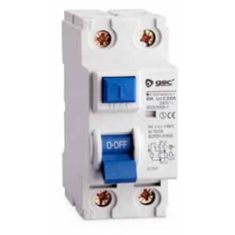 Interrupteur différentiel 2P 63A 30 mA AC GSC 0403675