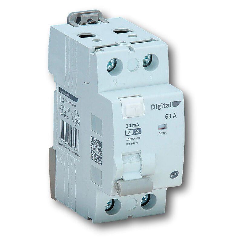 Interrupteur Différentiel 2x63A/30mA Type a