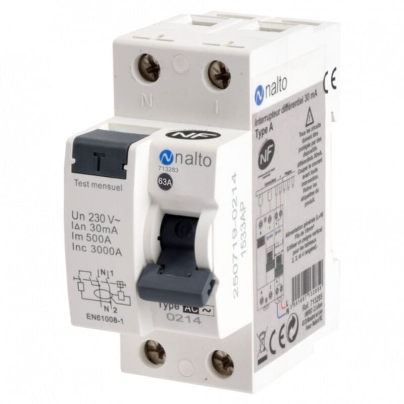 Interrupteur différentiel 40A 30 mA type a Nalto