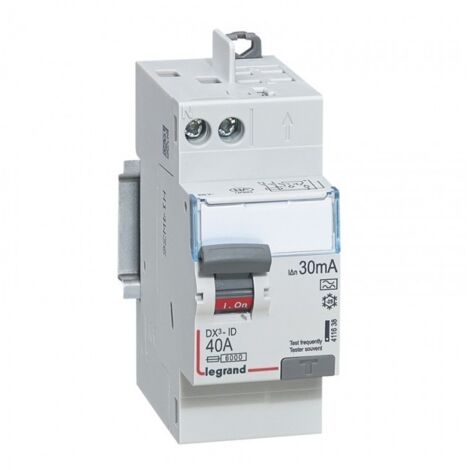 Interrupteur différentiel bipolaire DX³-ID protection tête de groupe - arrivée haut/départ haut Legrand