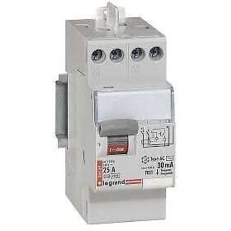 Interrupteur différentiel bipolaire DX3 de type AC 30mA - 25A