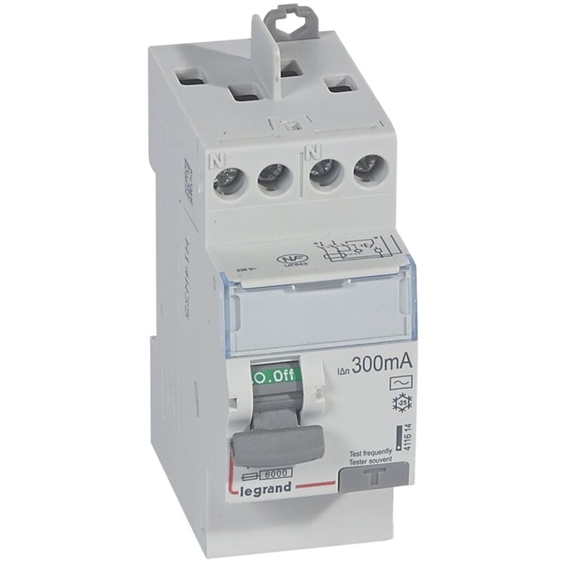 Interrupteur différentiel DX³-ID 2P 230V 40A type ac 300mA Legrand 411614