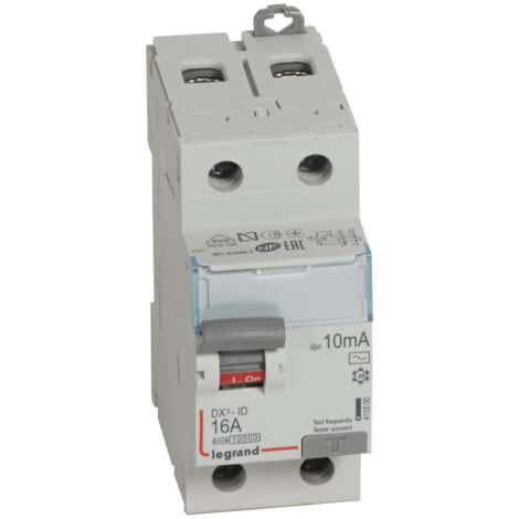Interrupteur Différentiel DX3-ID 2 Pôles 16A Type AC 10MA LEGRAND 411500