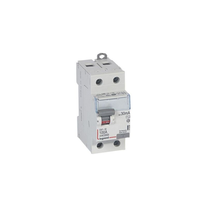 Legrand - Interrupteur différentiel DX³-ID arrivée haute et départ bas à vis 2 Pôles 230V 100A type ac 30mA 2 modules 411508