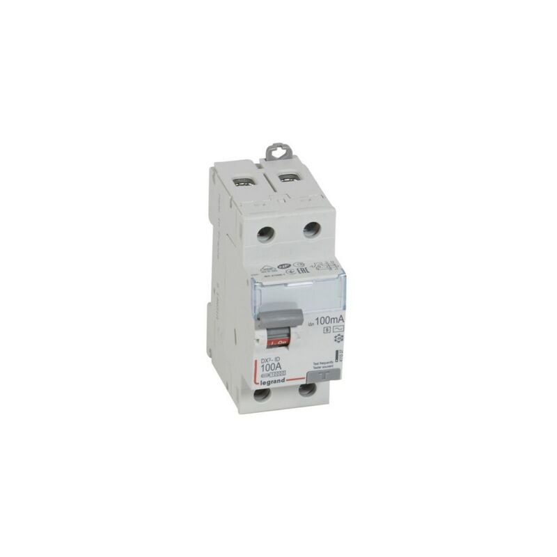 Interrupteur différentiel DX³-ID à vis 2 Pôles 230V 100A type ac 100mA sélectif 2 modules Legrand 411537