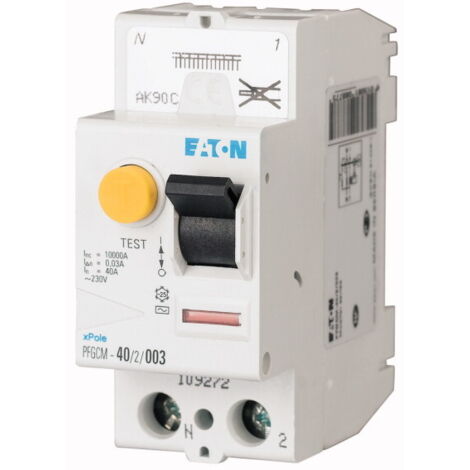 Interrupteur différentiel Eaton Eaton Moeller, 2 Pôles, 25A, 30mA, Type AC ( Prix pour 1 )