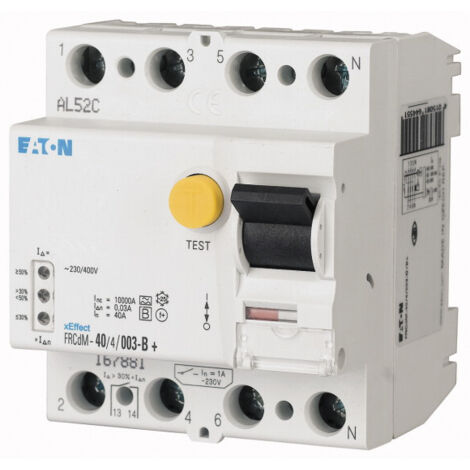 Interrupteur différentiel Eaton Eaton Moeller, 3P+N Pôles, 40A, 30mA, Type B ( Prix pour 1 )