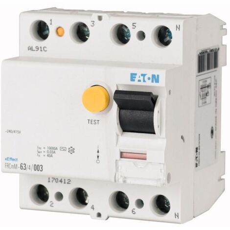 Interrupteur différentiel FRCmM 300mA 4P Type S 80A 000170328 EATON FRCMM 80/4/03 S