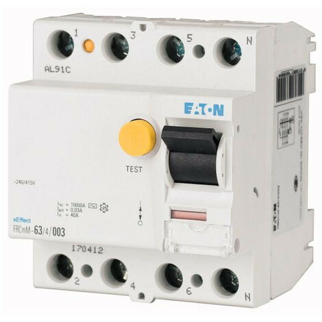 Interrupteur différentiel FRCmM 300mA 4P Type S/A 16A 000170446 EATON FRCMM 16/4/03 S/A