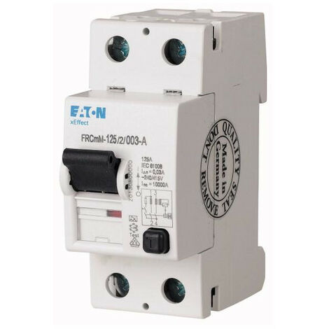 Interrupteur différentiel FRCmM 30mA 2P Type A 125A 000171164 EATON FRCMM 125/2/003 A