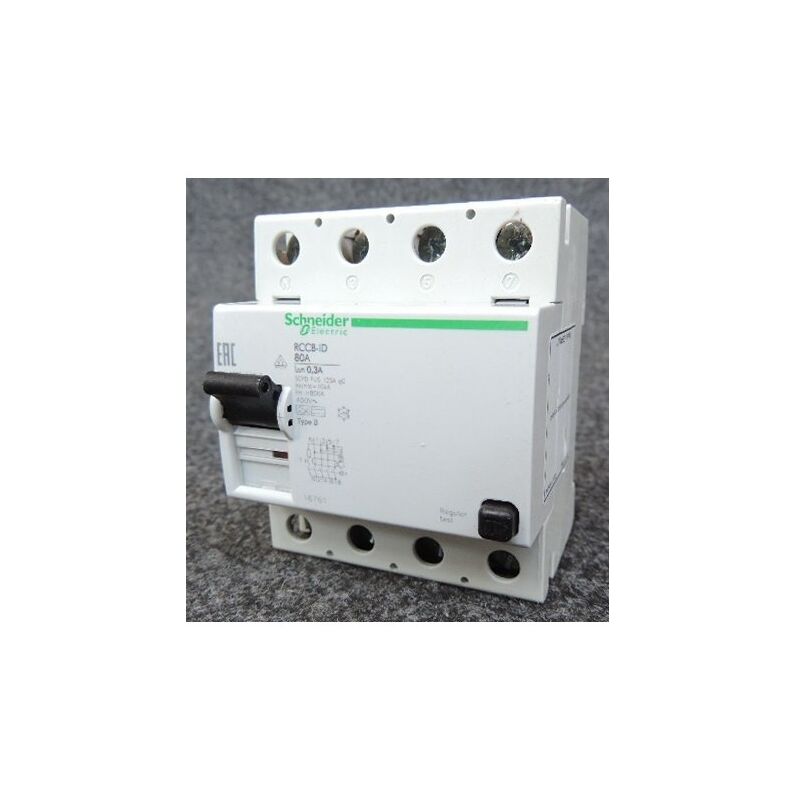 Interrupteur différentiel 80A 4P 300mA type b 400V bornes vis rccb-id Multi9 schneider 16761