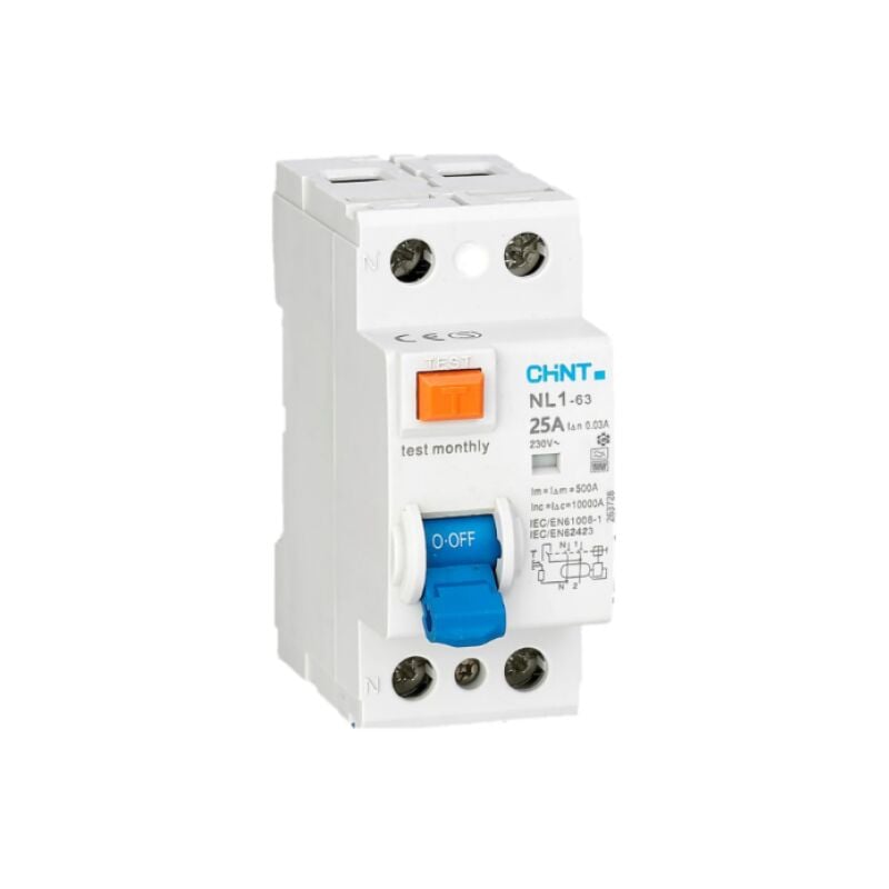 Interrupteur différentiel pur Chint 2p 25a 30ma 10ka type f - 263717