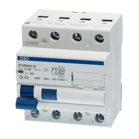 Interrupteur Différentiel Triphasé + Neutre 300ma 40a - Type Ac - 10ka - Bornes Alignées - Imo