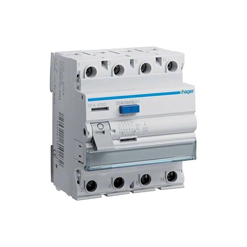 Hager - CFA425D fi-schalter 4P 6KA 25A 300MA typ a