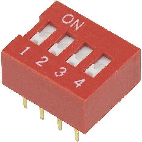 Interrupteur DIP TRU COMPONENTS 704850 Nombre de pôles 4 type slide 1 pc(s) D71637