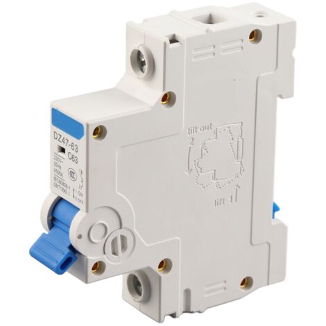 Interrupteur Disjoncteur Miniature 1Pôle 63A 230V AC