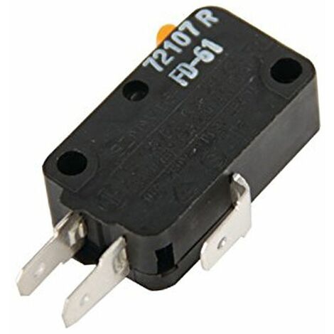 Mini interrupteur 2A 250V à tirette avec plaque 2 trous livré sous blister  avec Gencod (091164)