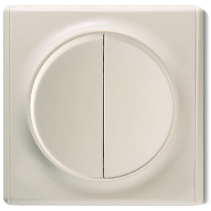 Interrupteur double, 1 voie avec plaque de finition Florence - beige
