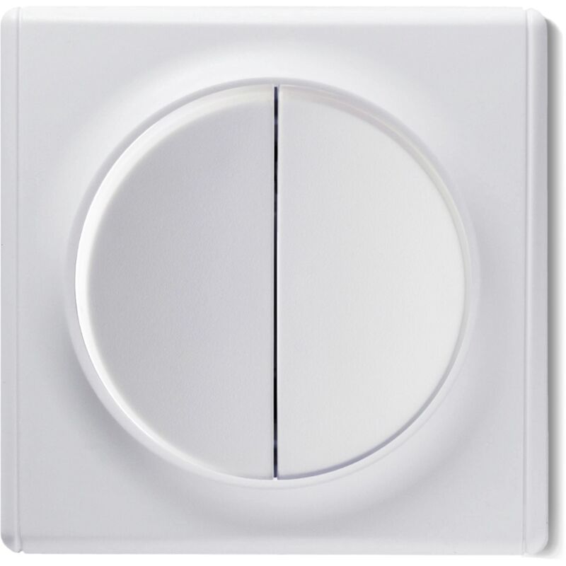 Interrupteur double, 1 voie avec plaque de finition Florence - blanc