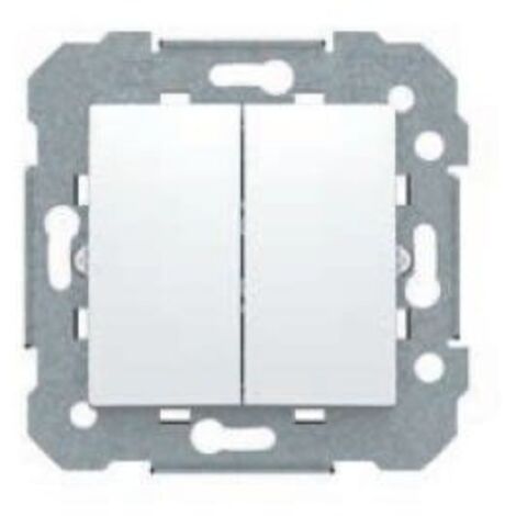 Interrupteur double blanc BJC Viva 23509