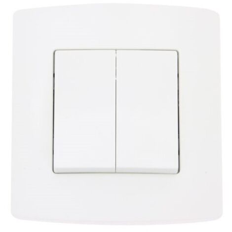 INTERRUPTEUR DOUBLE ENCASTRABLE BLANC