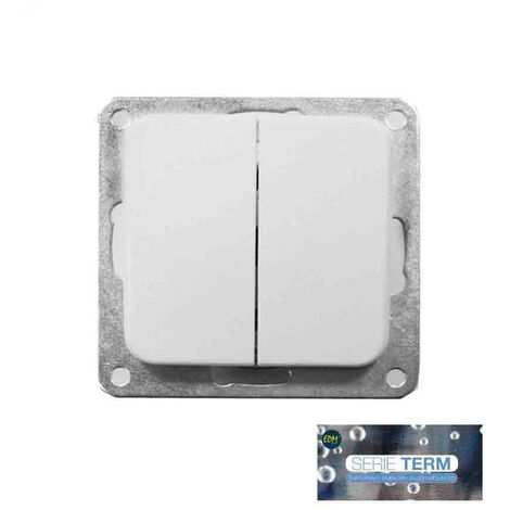Interrupteur double encastrable Terme série EDM Blister