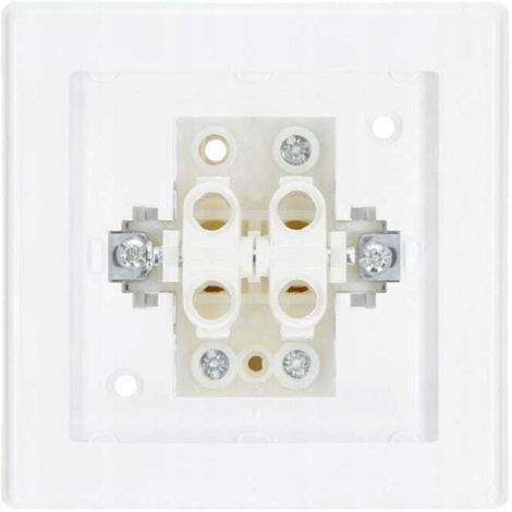 Interrupteur double pour lustre 7x7cm, encastré, blanc