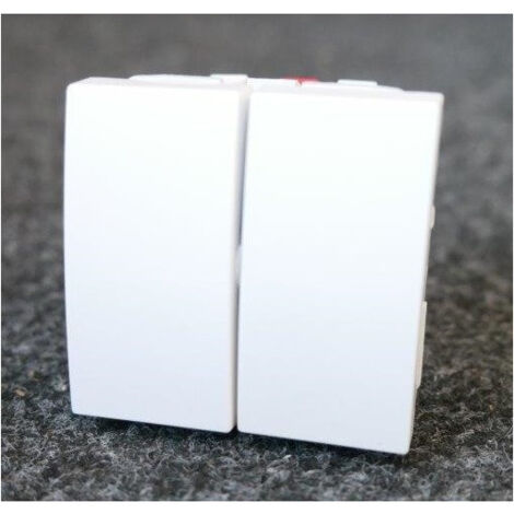 Interrupteur double va-et-vient 10A blanc antimicrobien mécanisme 45x45mm sans support ni plaque ALTIRA