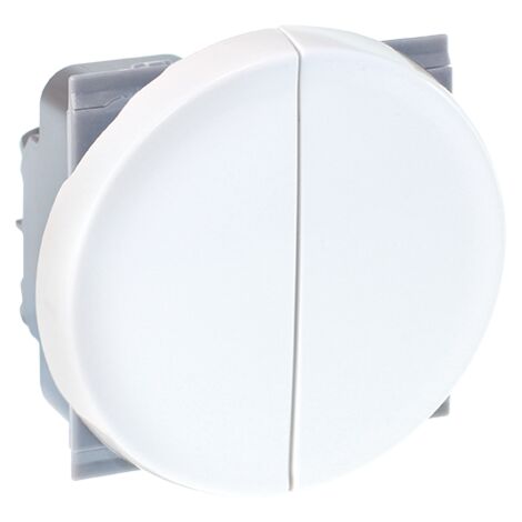 Interrupteur double va et vient - 10AX - COMETE Blanc
