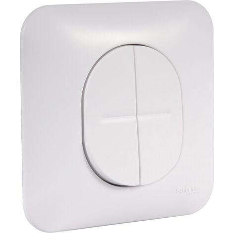 INTERRUPTEUR DOUBLE VA-ET-VIENT OVALIS SCHNEIDER 10A BLANC RAL 9003 S266214