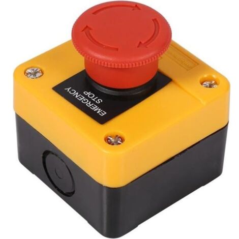 Interrupteur d\'urgence en plastique rouge - CHE - 1 NO + 1 NC (DPST) - Champignon Bouton-Poussoir - 660V 10A