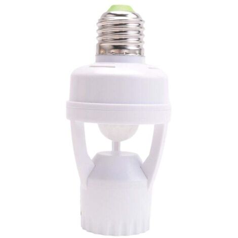 Interrupteur E27 Détecteur de Mouvement Infrarouge 360° pour Ampoule LED 110-220V