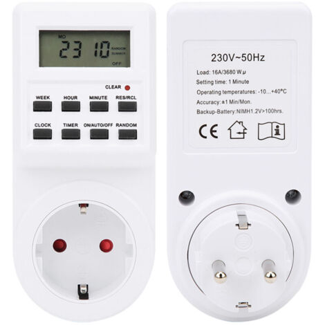 Interrupteur électrique de contrôle du temps Prise de minuterie avec affichage LCD TM03--Trimec