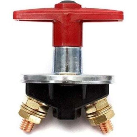 Interrupteur Électrique Robuste à Clé Fixe 12V/24V 200 Amp avec Plaque Métallique 67mm