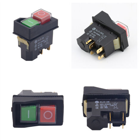 Interrupteur électromagnétique à quatre broches KJD12 12A 120V  bouton de démarrage magnétique Kedu (même modèle 110V)  accessoires pour outils électriques.