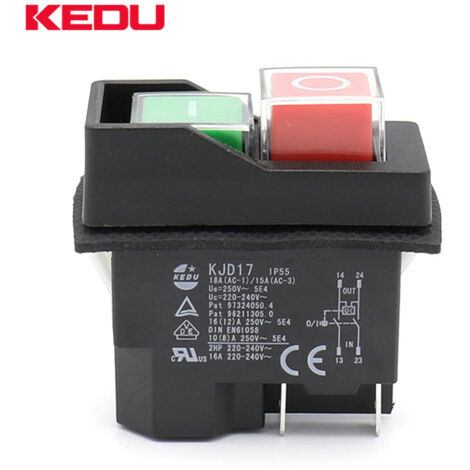 Interrupteur Électromagnétique KJD17F 18A 220V 4 Pieds - Interrupteur Commande CC Basse Tension Courant Élevé - Contacteur Industriel