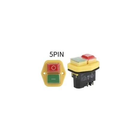 Interrupteur électromagnétique YH02-A, 220V, 8a, 220V, 15a, 4 Broches, 5 Broches, équipement de Machine-Outil, Panneau étanche, Bouton de démarrage-CREA
