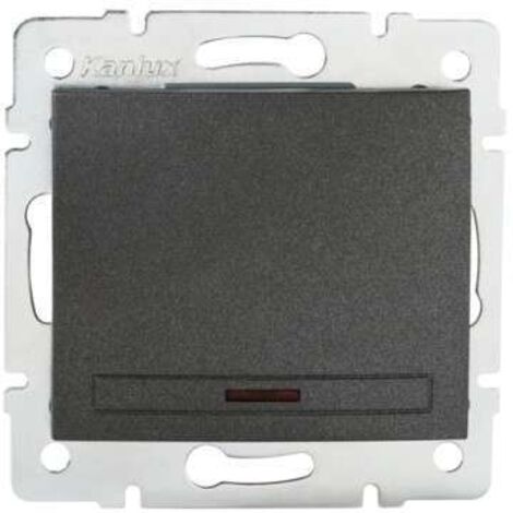 Interrupteur Encastrable Simple avec Témoin LED DOMO Graphite