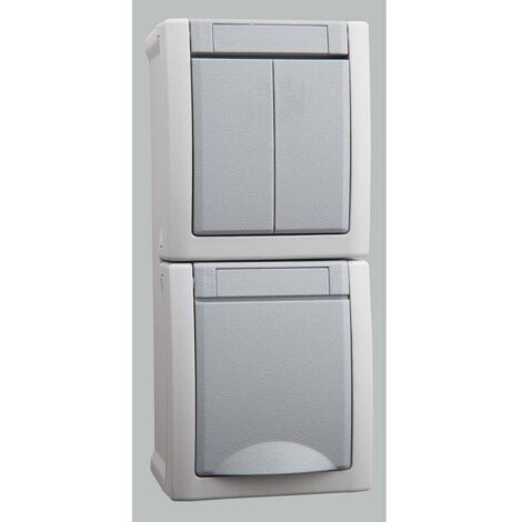 INTERRUPTEUR ET PRISE VIKO 90591082-DE PACIFIC GRIS
